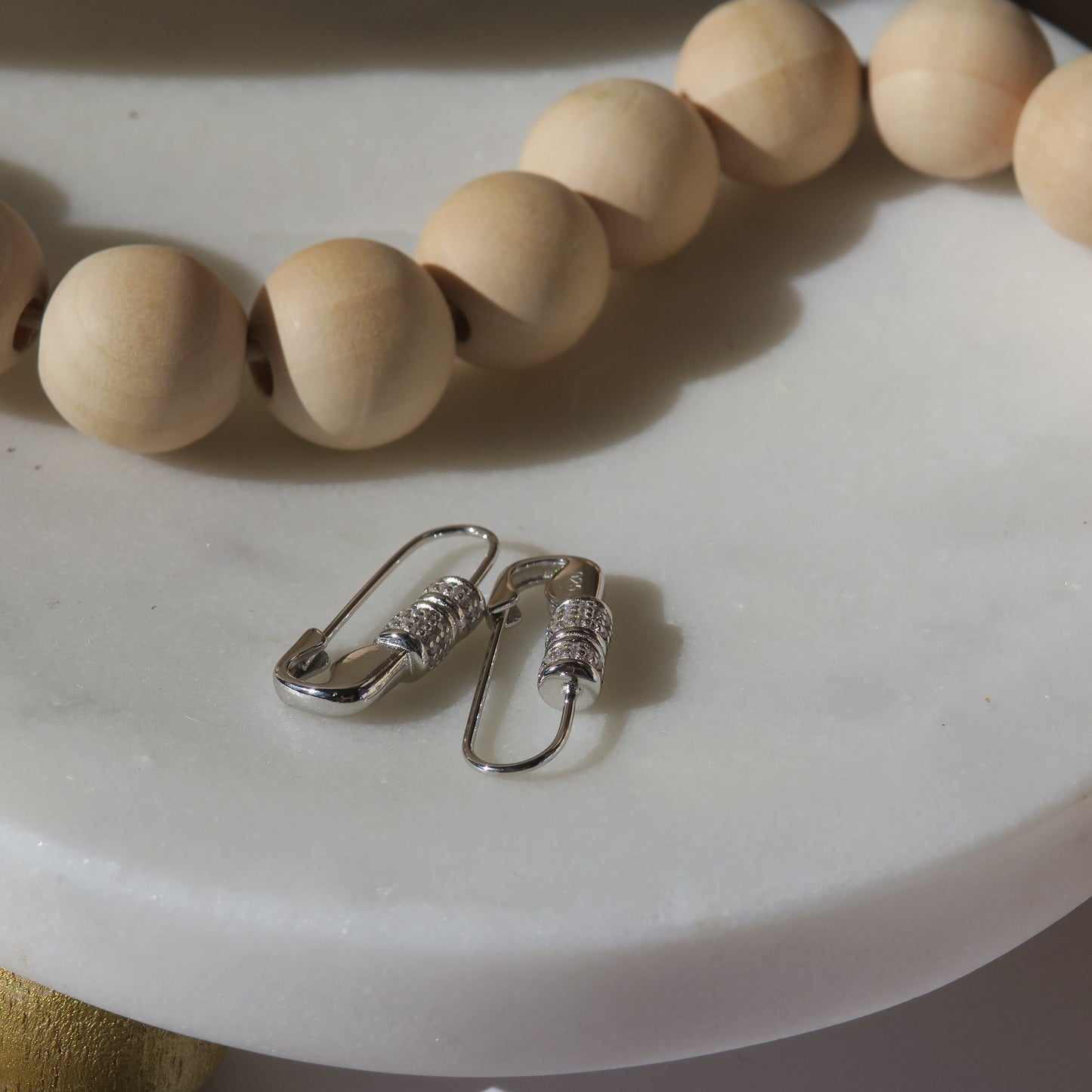 Sterling Silver Safety Pin Hoops