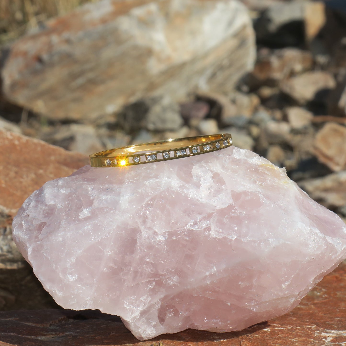 14k Gold Rhinestone Bracelet