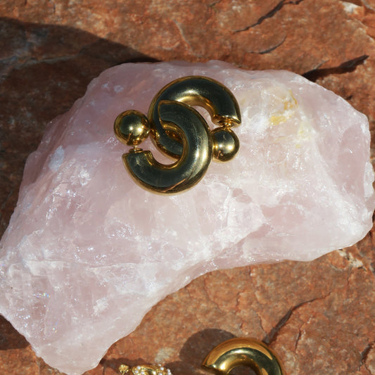 14k Gold Luna Chunky Hoops