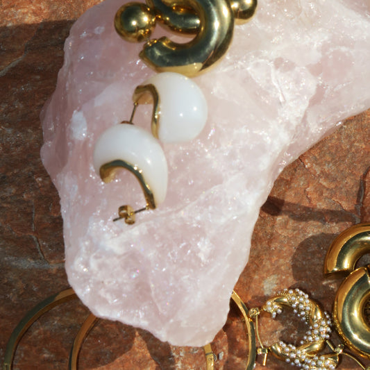 14k Gold Ivory Arc Drops