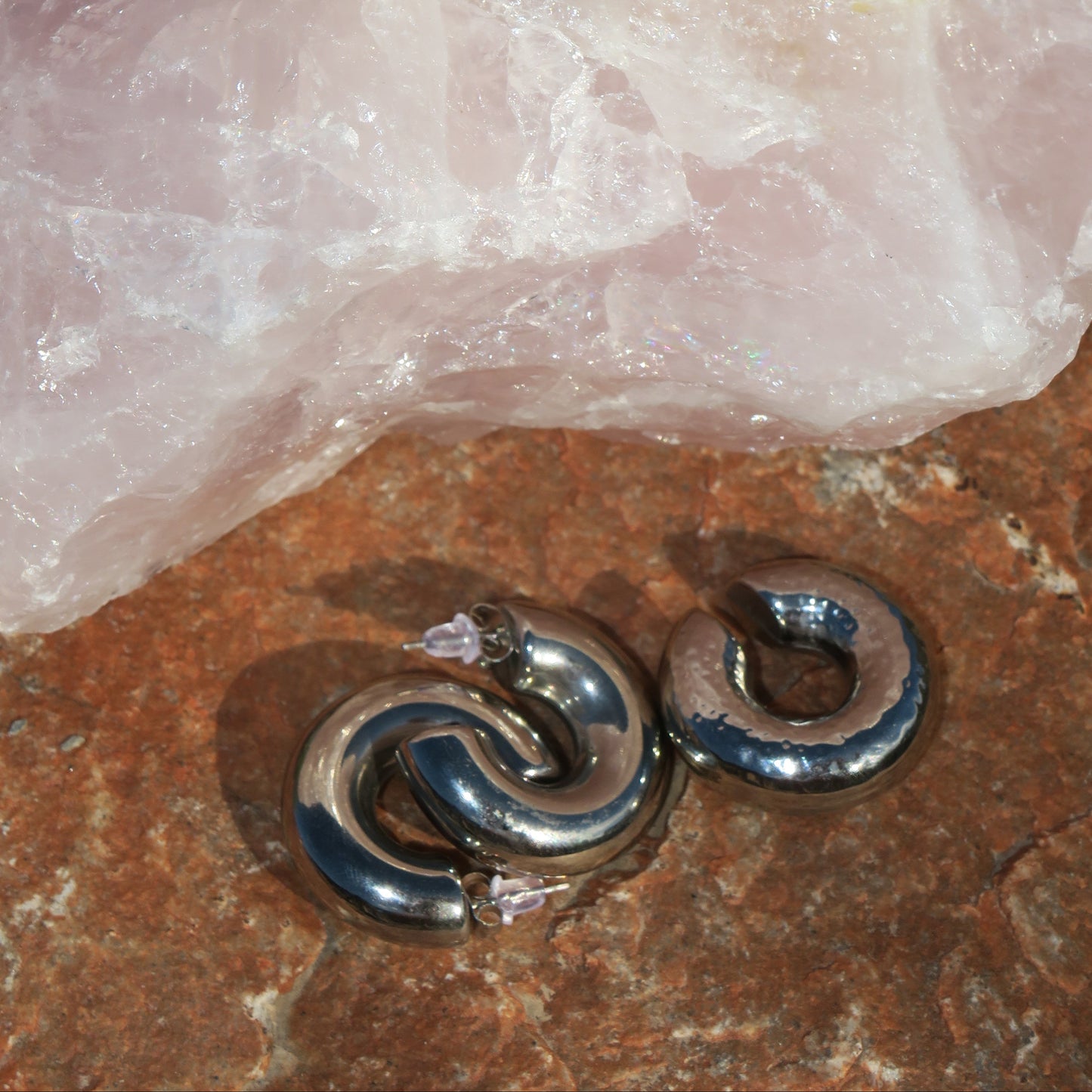 Sterling Silver Chunky Hoops