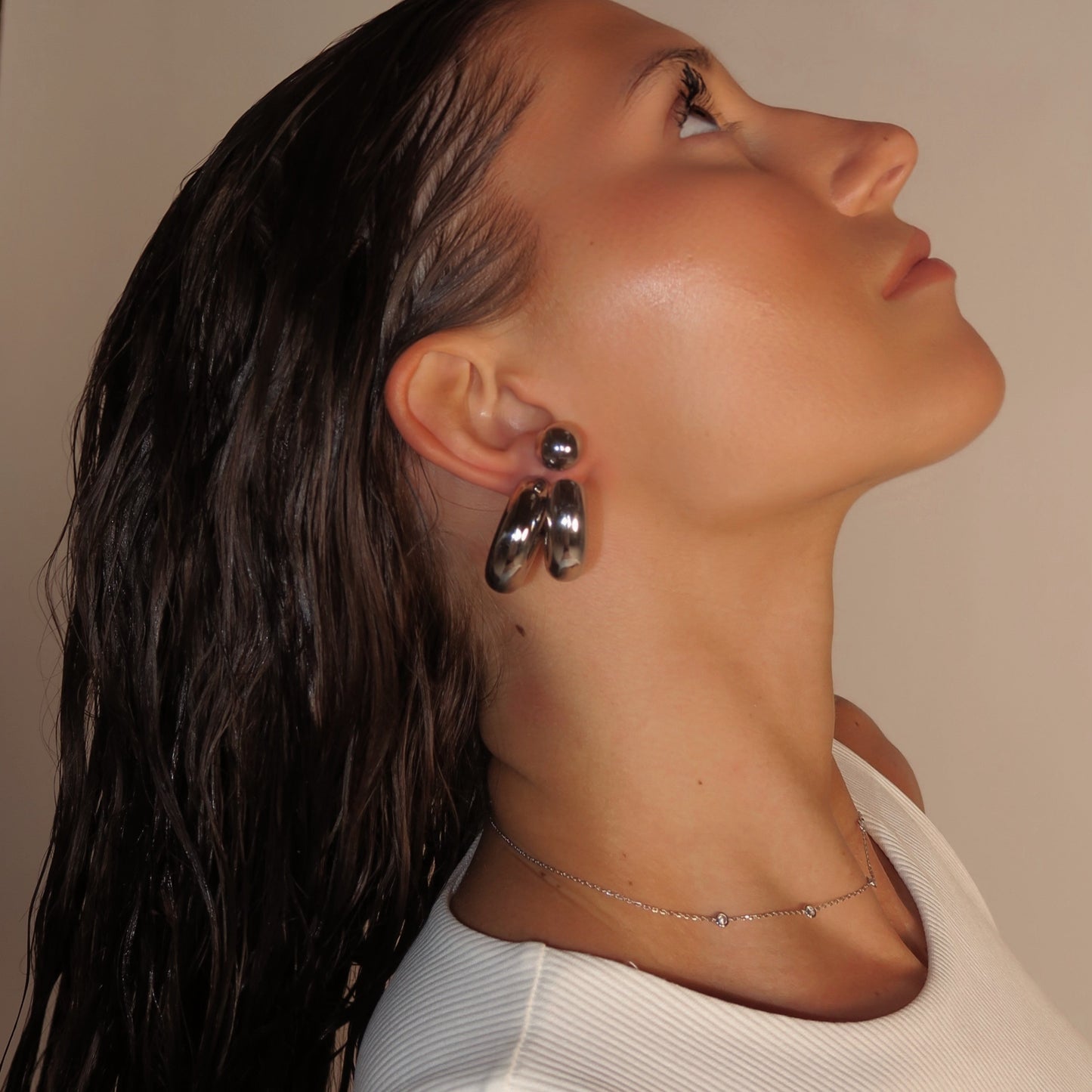 Sterling Silver Eclipse Hoops