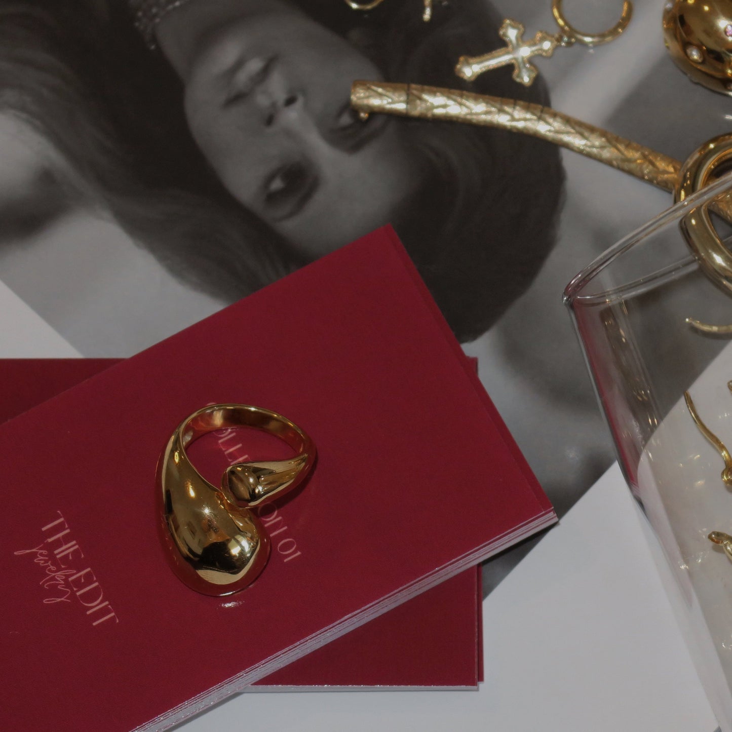 14k Gold Plain Jane Chunky Statement Ring