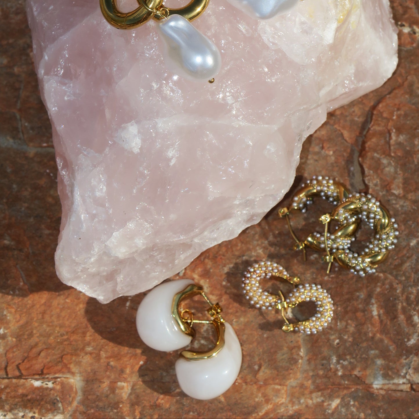 14k Gold Ivory Arc Drops