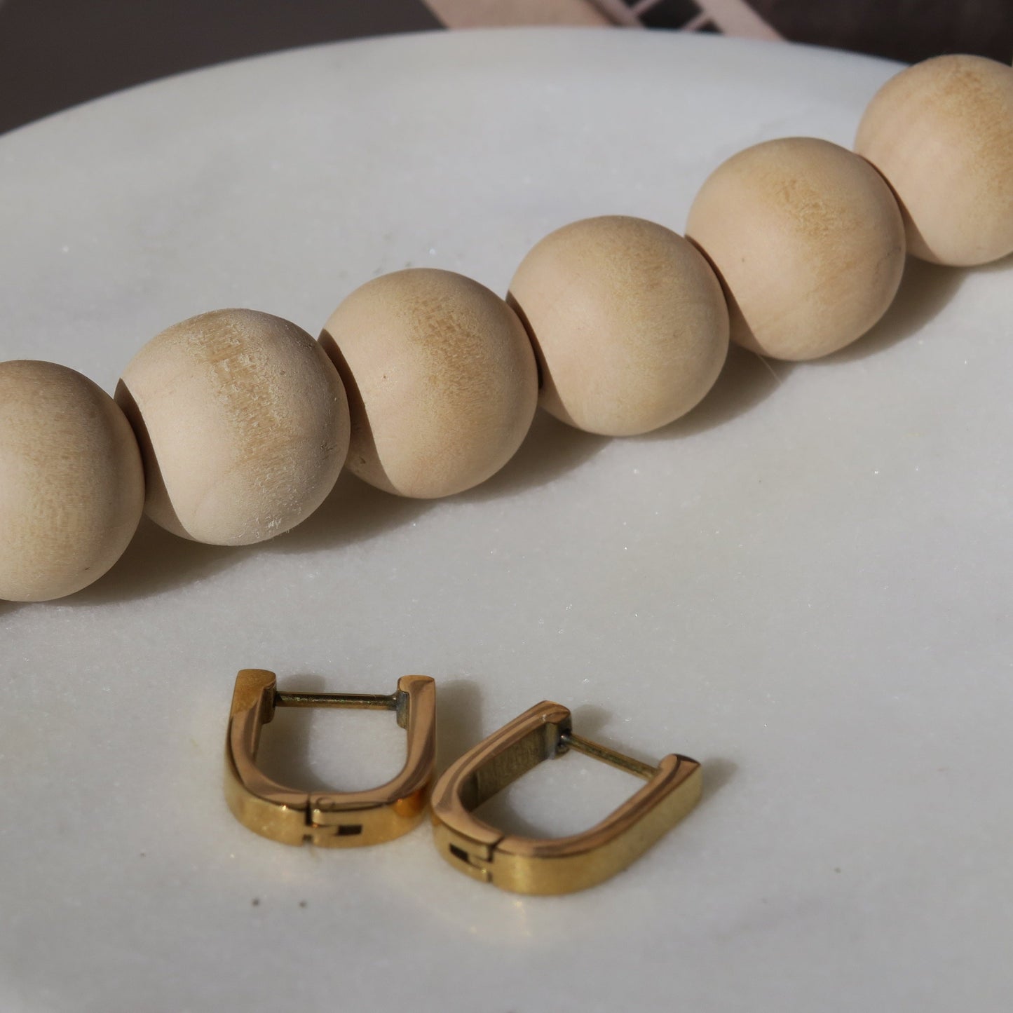 14k Gold U Square Hoops