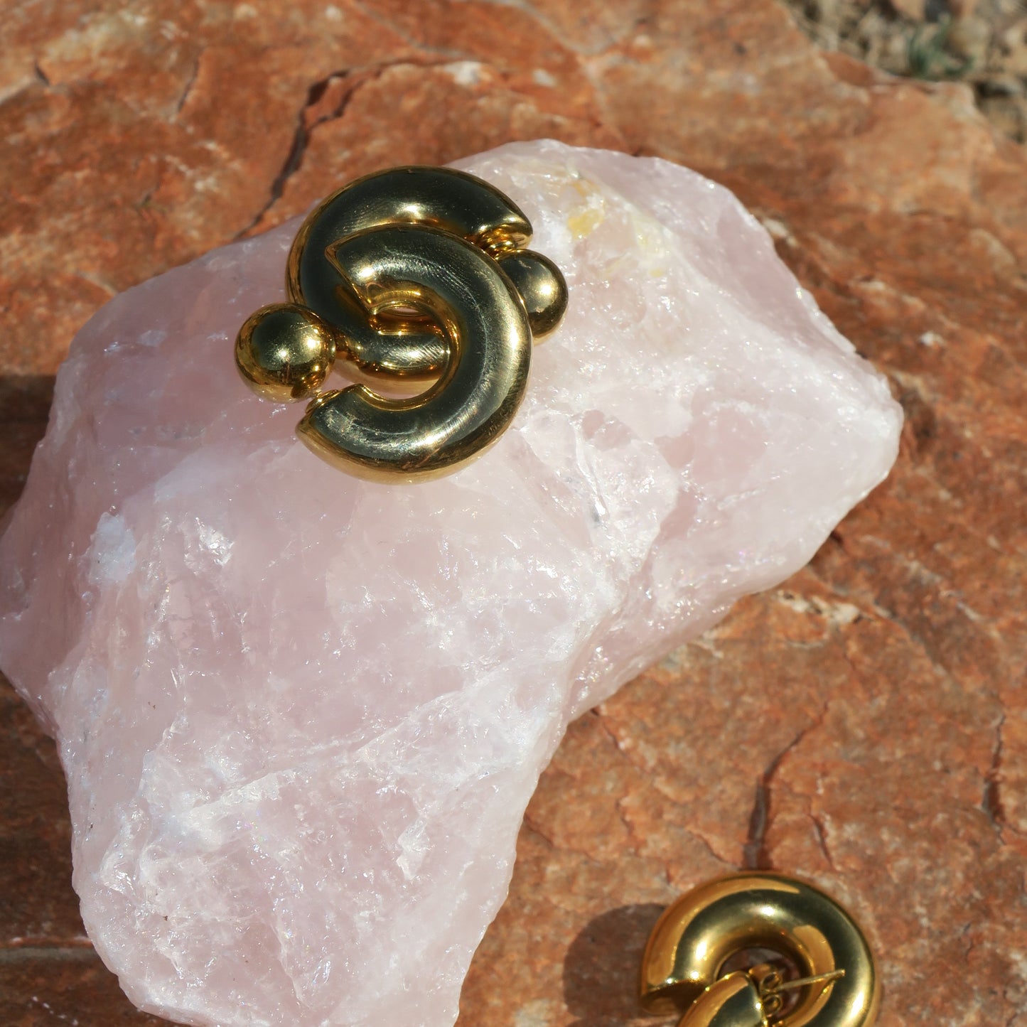 14k Gold Luna Chunky Hoops