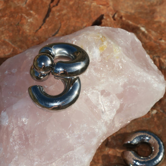 Sterling Silver Eclipse Hoops