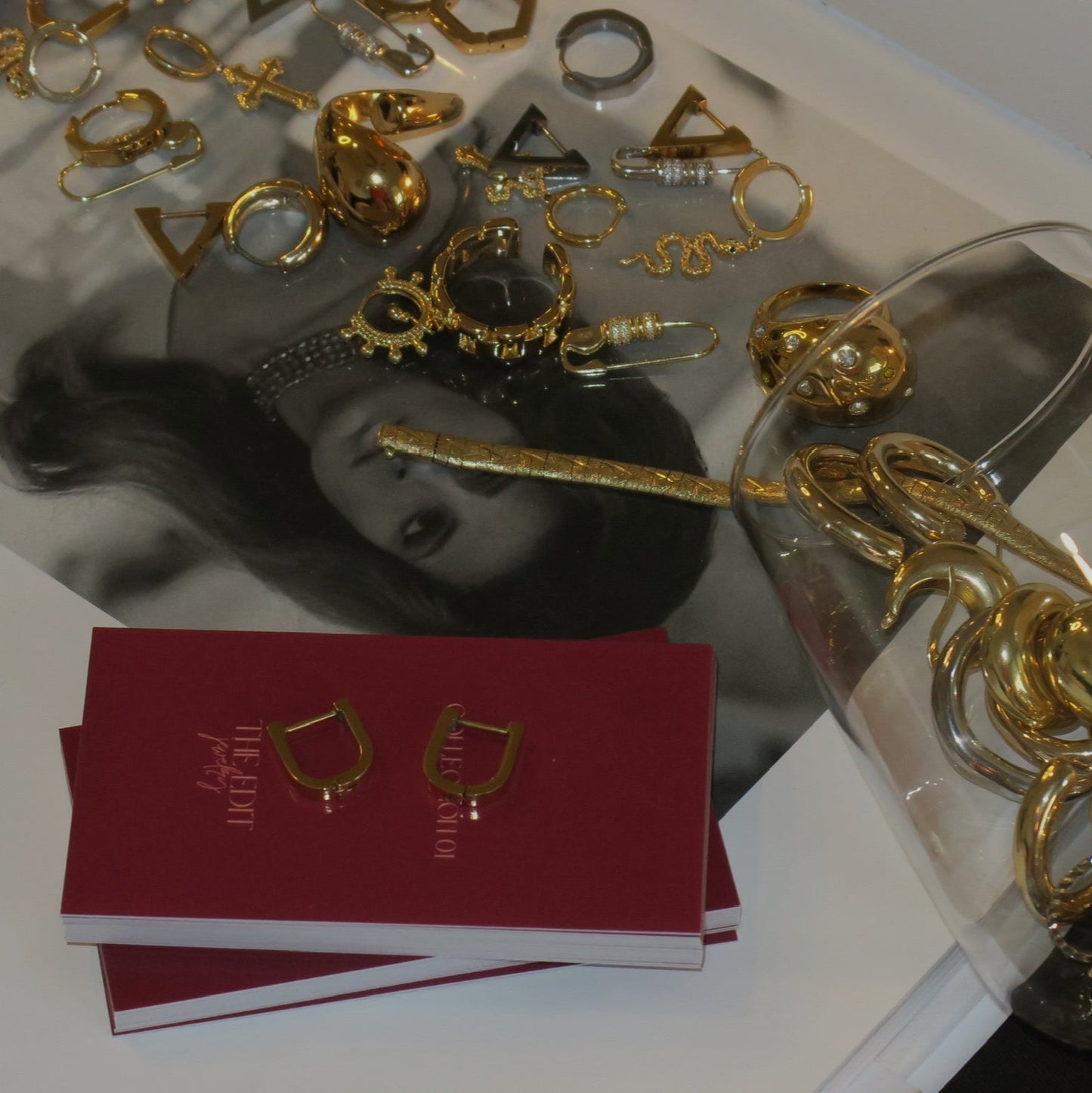 14k Gold U Square Hoops