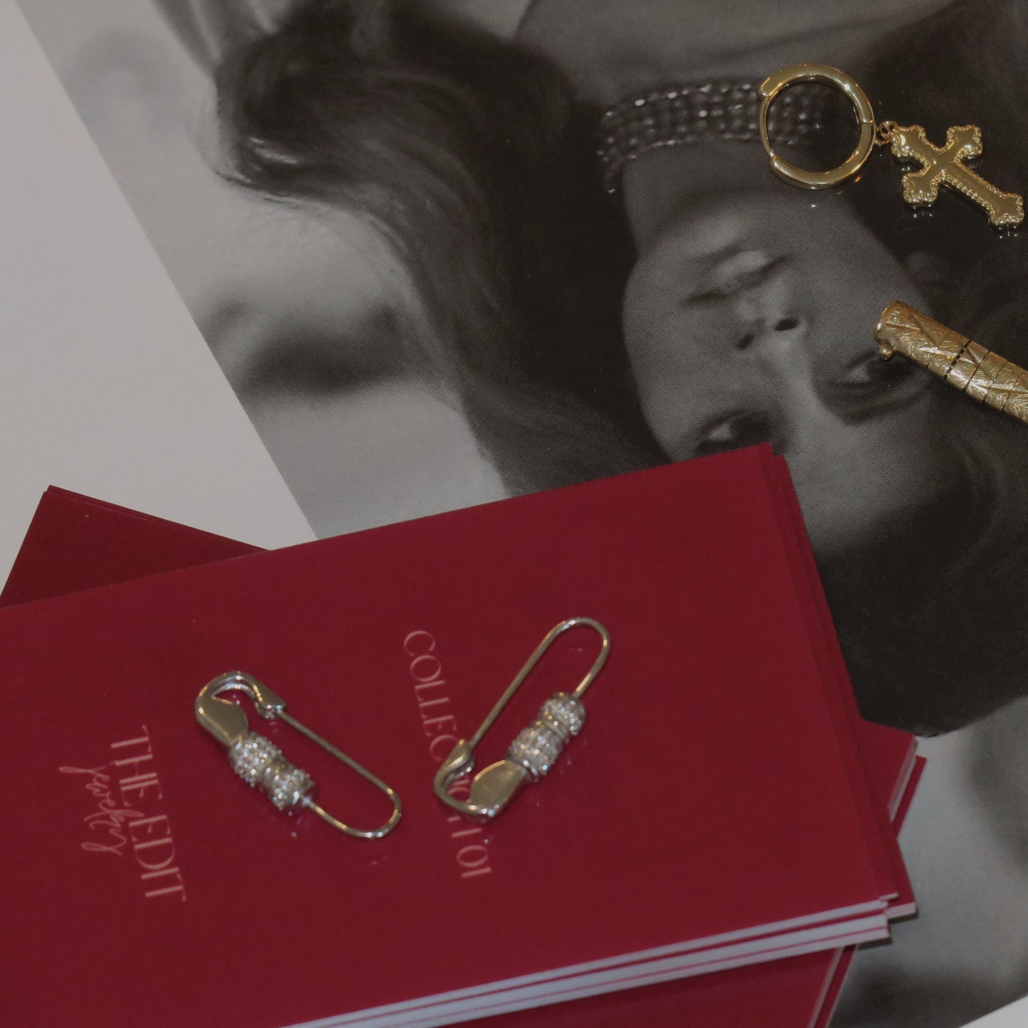 Sterling Silver Safety Pin Hoops