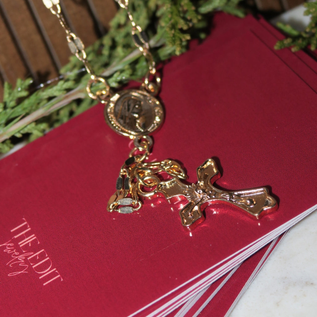 Gold Chain Cross Necklace